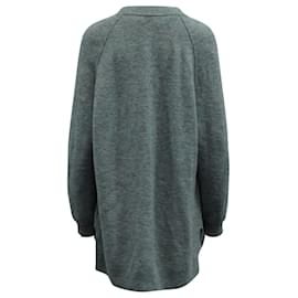 Autre Marque-Acne Studios Kianne Ribbed Cardigan in Grey Alpaca-Grey