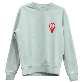 Sudadera Ami "You Are Here" de Algodón Gris Gris
