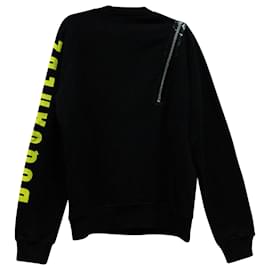 Dsquared2-Dsquared Bedrucktes Sweatshirt mit Kette aus schwarzer Baumwolle-Schwarz