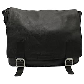 Marc by Marc Jacobs-Marc Jacobs Messenger Bag In Black Leather-Black