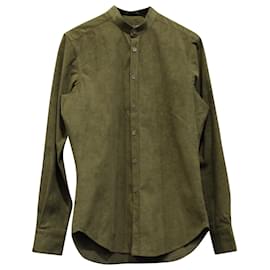 Etro-Etro Button Down Shirt in Brown Polyester-Beige