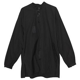 S'yte by Yohji Yamamoto Pullover-Hemd aus schwarzer Baumwolle Schwarz