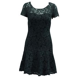 Diane Von Furstenberg Spitzenkleid aus grauem Polyester Grau