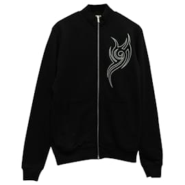 Dior-Dior Embroidered Zip-Up Jacket in Black Cotton-Black