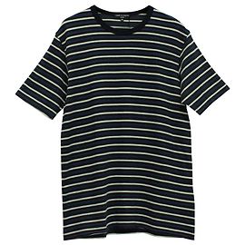 Comme Des Garcons Camiseta Comme Des Garçons Homme de rayas en algodón blanco y negro Negro
