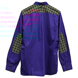 Junya Watanabe-Junya Watanabe Comme Des Garçons Button Down Shirt in Blue Cotton-Blue