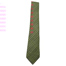 Hermès-Hermes Geometric Tie in Red Silk-Red