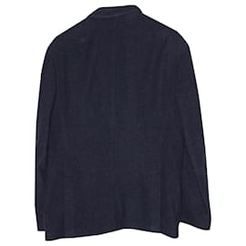 Brunello Cucinelli-Brunello Cucinelli Patch Pocket Jacket in Navy Blue Cashmere-Blue,Navy blue