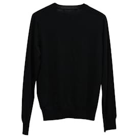 Comme Des Garcons-Comme Des Garcon Play Heart Patch Sweater in Black Cotton-Black