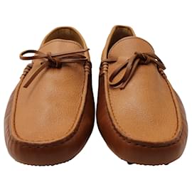 Tod's-Tod's Gommino Loafers in Tan Full Grain Leather-Brown,Beige
