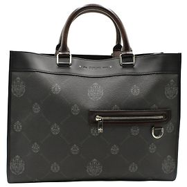 Cabas Berluti Ulysse à Panneaux en Toile en Cuir Noir Autre