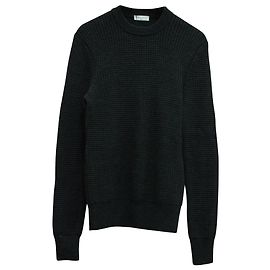 Sandro Paris Pullover mit Karomuster und Textur aus dunkelgrauer Wolle Grau