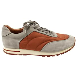 Loro Piana-Sneakers Loro Piana Weekend Walk e Wind Storm System Shell in camoscio grigio-Grigio