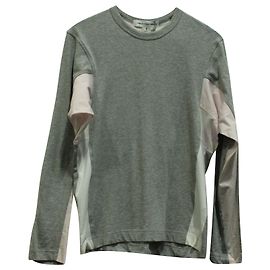 Camiseta de manga larga con paneles de algodón gris de Comme Des Garcons Gris