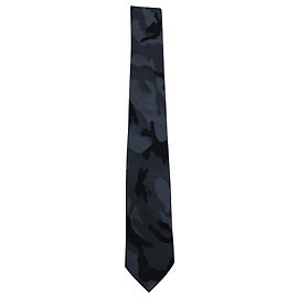 Corbata de seda gris con estampado de camuflaje de Valentino Garavani Gris