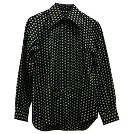 Junya Watanabe-Junya Watanabe Polka Dot Print Button-Down-Hemd aus mehrfarbigem Polyester-Mehrfarben