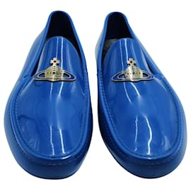 Vivienne Westwood-Vivienne Westwood Orb Loafer aus blauem Gummi-Blau