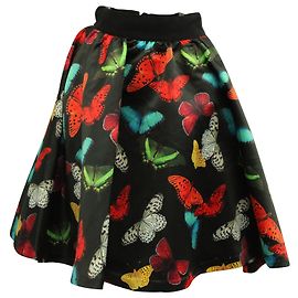 Alice + Olivia Saia com estampa de borboleta em poliéster multicolorido Outro Impressão em python
