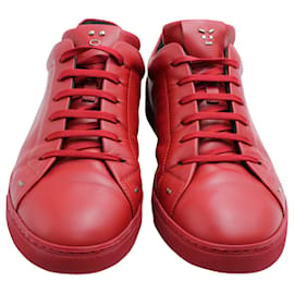 Fendi-Fendi Faces Sneakers in Red Leather-Red
