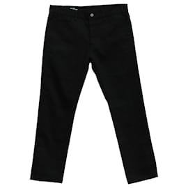 Céline-Celine Straight Cut Jeans in Black Cotton-Black