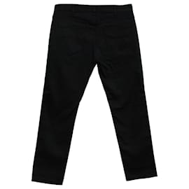 Céline-Celine Straight Cut Jeans in Black Cotton-Black