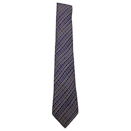 Hermès-Cravate Hermes Motif Géométrique en Soie Multicolore-Autre