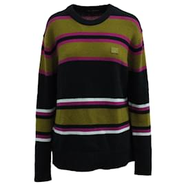 Autre Marque-Acne Studios Nima Striped Knit Sweater in Multicolor Wool-Other,Python print