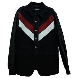 Dsquared2 Dsquared Chevron Print Denim Jacket in Multicolor Cotton Other Python print