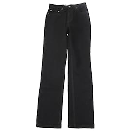 Reformation-Reformation Jean droit taille haute Liza en denim noir-Noir