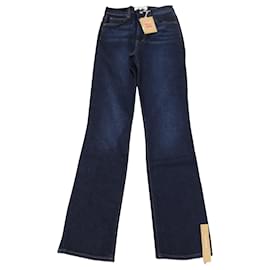 Reformation-Reformation Peyton Bootcut-Jeans mit hoher Leibhöhe aus blauem Denim-Blau
