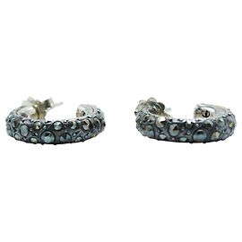 Pomellato Aretes de Plata con Adornos de Cristal Plata Metálico
