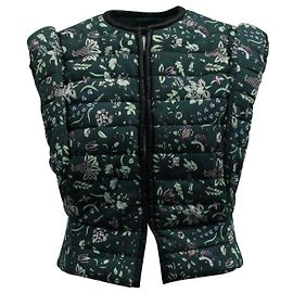 Isabel Marant Adiena Gilet Acolchoado em Algodão Estampado Floral Outro
