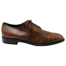 Salvatore Ferragamo-Salvatore Ferragamo Oxfords in Brown Leather -Brown