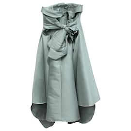 Alexis Mabille-Alexis Mabille Mini robe en sergé de satin avec nœud en polyester gris-Gris