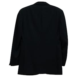 Salvatore Ferragamo-Salvatore Ferragamo Single-Breasted Blazer in Navy Blue Virgin Wool-Blue,Navy blue