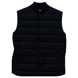 Autre Marque-Officine Generale Padded Gilet in Navy Blue Wool-Blue,Navy blue