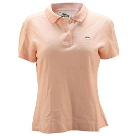 Polo Lacoste à manches courtes en coton rose Rose