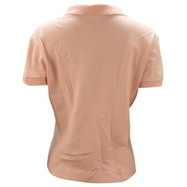 Lacoste-Lacoste Kurzarm-Poloshirt aus rosa Baumwolle-Pink