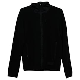 Prada-Prada Hoodie Jacket in Black Wool-Black