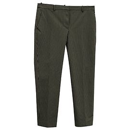 Pantaloni Theory a righe in cotone bianco e nero Altro Stampa python