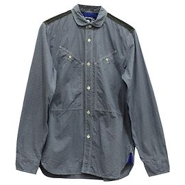 Junya Watanabe Comme Des Garçons Camicia button down con stampa check in cotone multicolor Multicolore