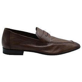 Berluti Mocassin Lorenzo en Cuir Marron Marron