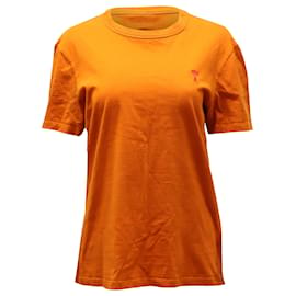 Autre Marque-Ami Paris Ami de Coeur T-shirt in Orange Cotton-Orange