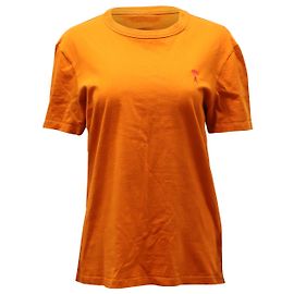 Ami Paris T-shirt Ami de Coeur em algodão laranja Laranja