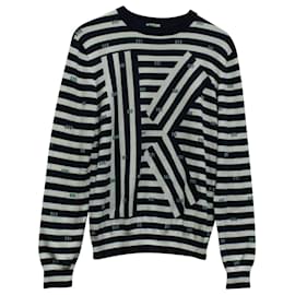 Kenzo-Kenzo Striped Oui Sweatshirt in Multicolor Cotton-Other