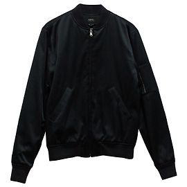 Apc a.P.C MA-1 Bomber Jacket in Navy Blue Cotton Blue Navy blue