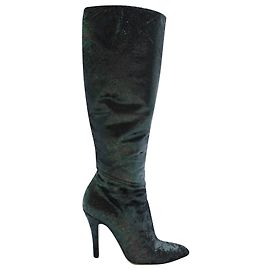 Botas altas con puntera en punta y purpurina multicolor de Maison Martin Margiela Otro Impresión de pitón