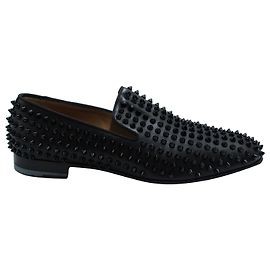 Christian Louboutin Mocassini Dandelion Spike in pelle nera Nero