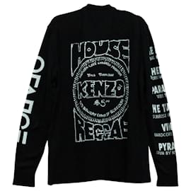 Kenzo-Kenzo House Reggae Cardigan de malha em algodão preto-Outro