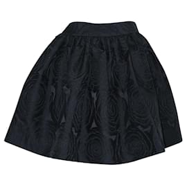 Kate Spade-Black Embossed Skirt-Black